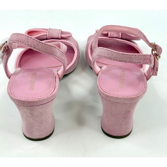 Anne Klein Rosy Bow Block Heel Dress Sandals Light Pink Size 5.5M NWT /Box - Picture 4 of 6
